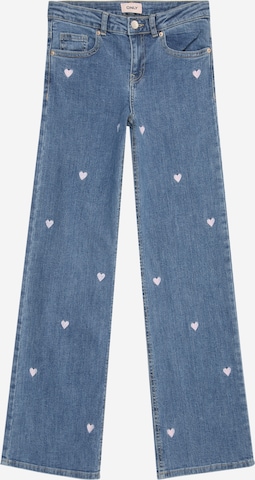 ONLY GIRLS Wide leg Jeans 'KOGJuicy' in Blue: front