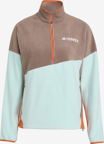 ADIDAS TERREX Athletic Sweatshirt in Brown: front