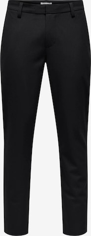 Only & Sons Slim fit Chino Pants 'ONSBrad' in Black: front