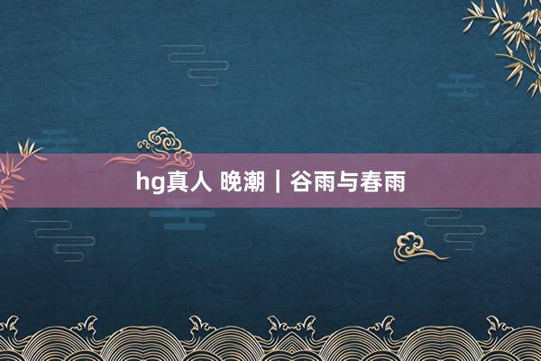 hg真人 晚潮｜谷雨与春雨